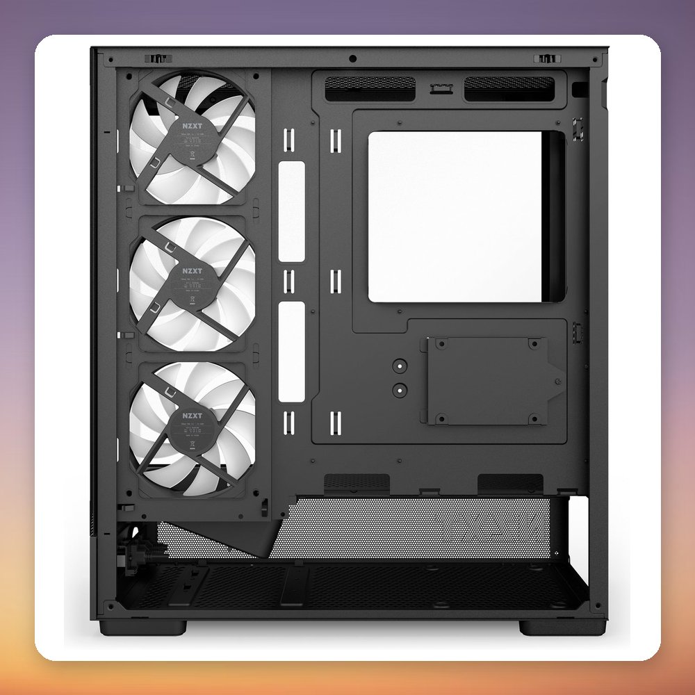 NZXT S5 RGB ATX Mid Tower Case, Tempered Glass, 360 mm RGB Fan, Black – image 3