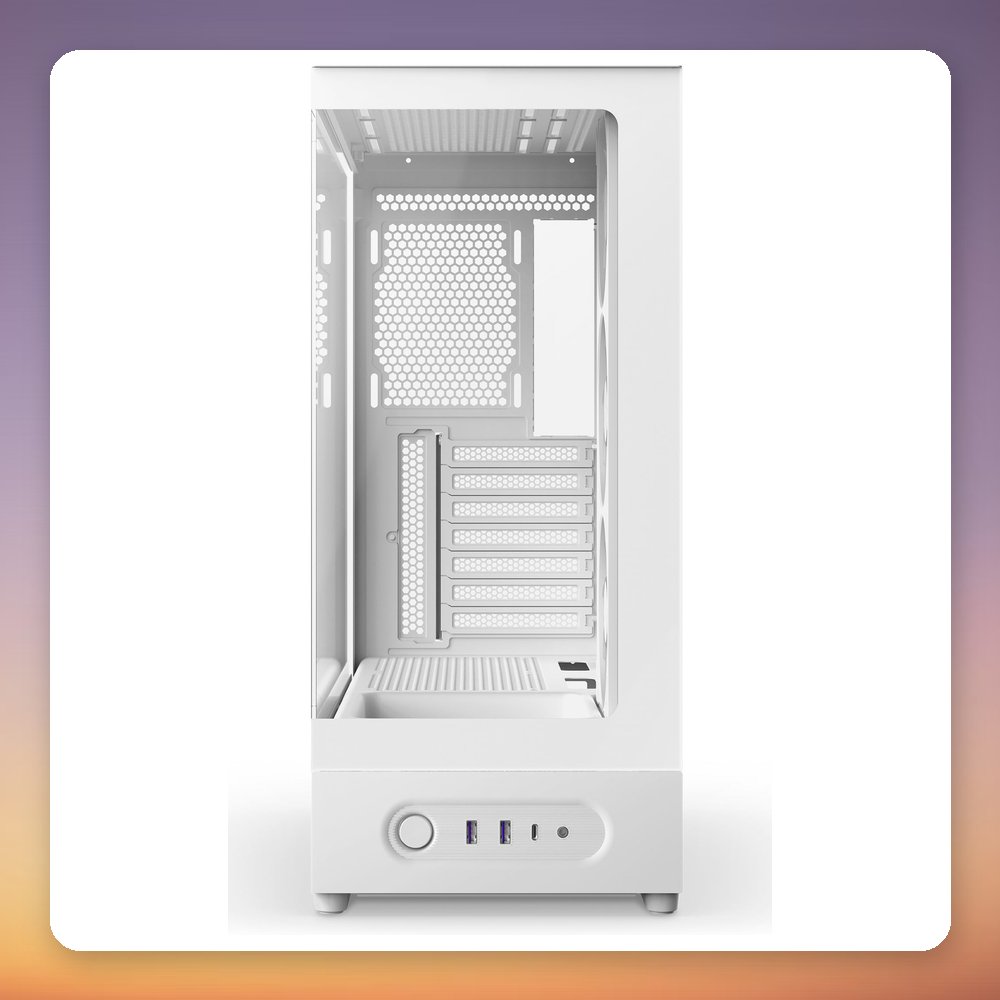 NZXT S5 RGB ATX Mid-Tower Case, White, Tempered Glass, 360 mm RGB Reverse Fan – image 6