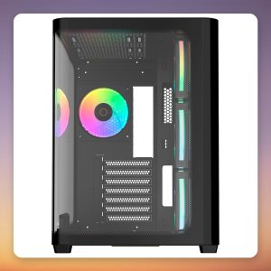 Ocypus Iota C70 Curve ARGB Digital Mid-Tower Case, Black, 270° Panoramic Glass
