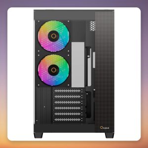 Ocypus Delta C74 ARGB Mid-Tower ATX Case, Black, Panoramic Tempered Glass