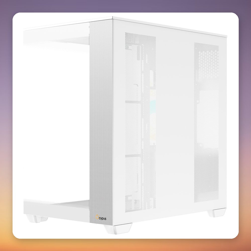 Ocypus Delta C74 ARGB ATX Mid-Tower Case, White, Panoramic Tempered Glass – image 3