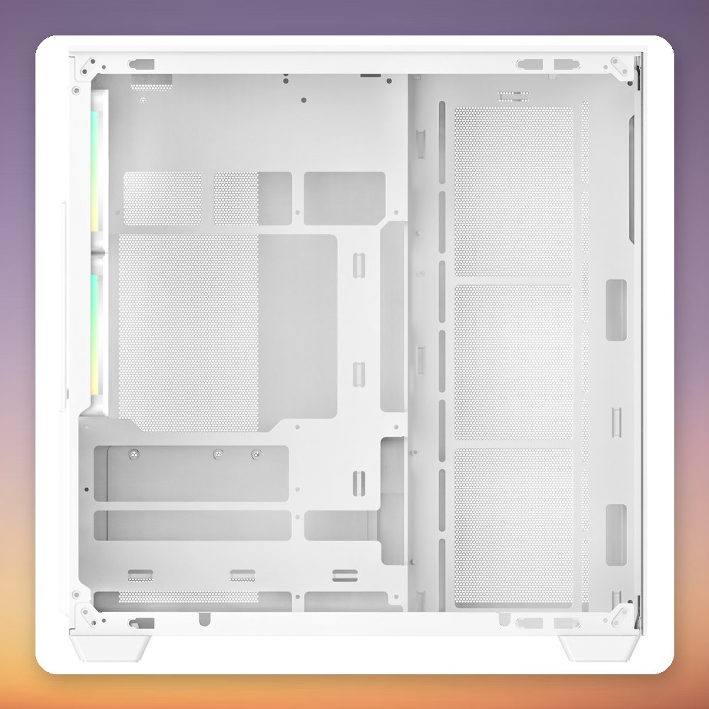 Ocypus Delta C74 ARGB ATX Mid-Tower Case, White, Panoramic Tempered Glass – image 4