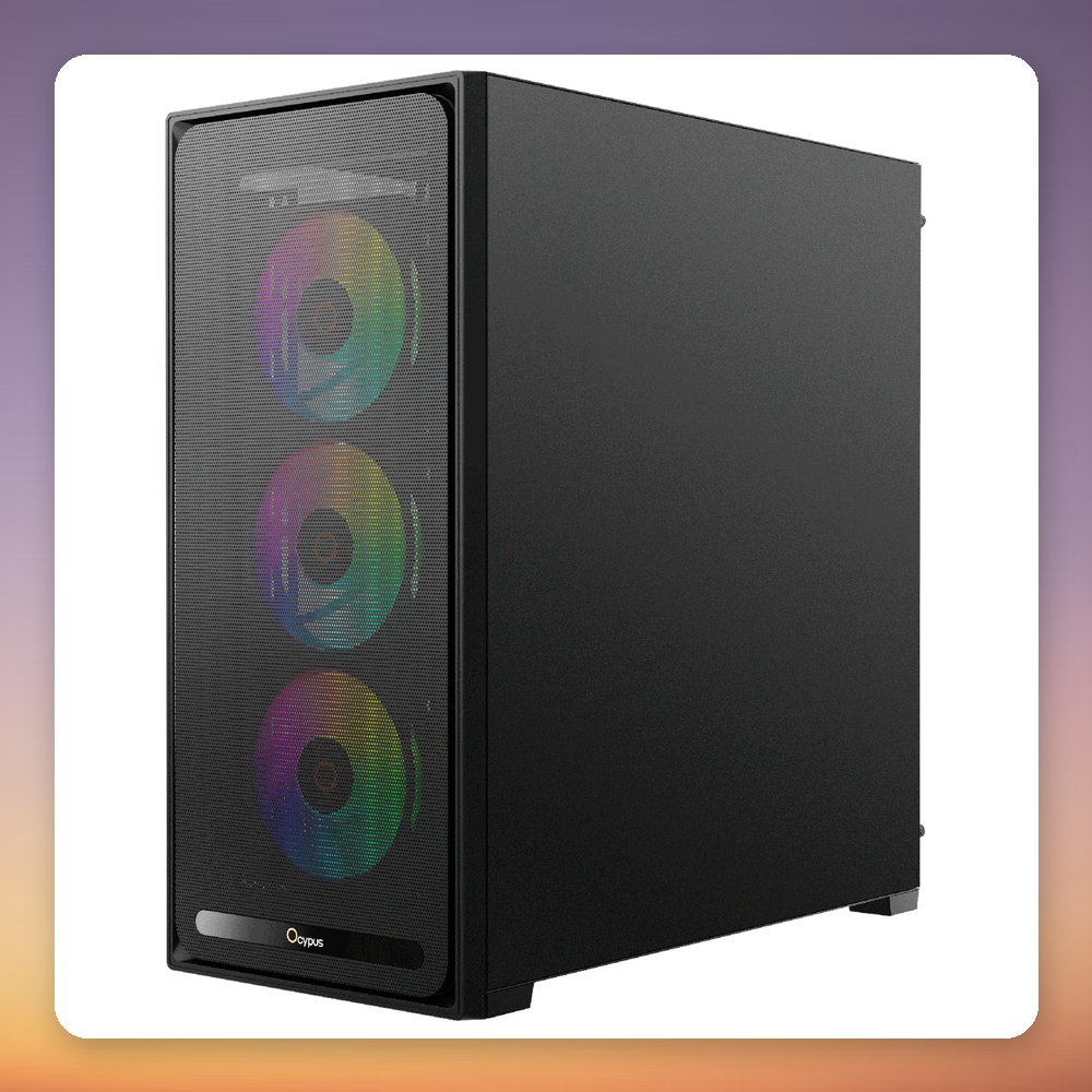 Ocypus Delta C70 ARGB Mid-Tower Case, Black, Panoramic Tempered Glass, E-ATX – image 3