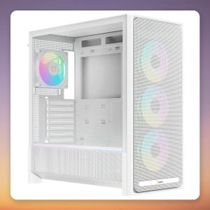 Ocypus Delta C70 ARGB Midi-Tower Case, White, Panoramic Glass, E-ATX