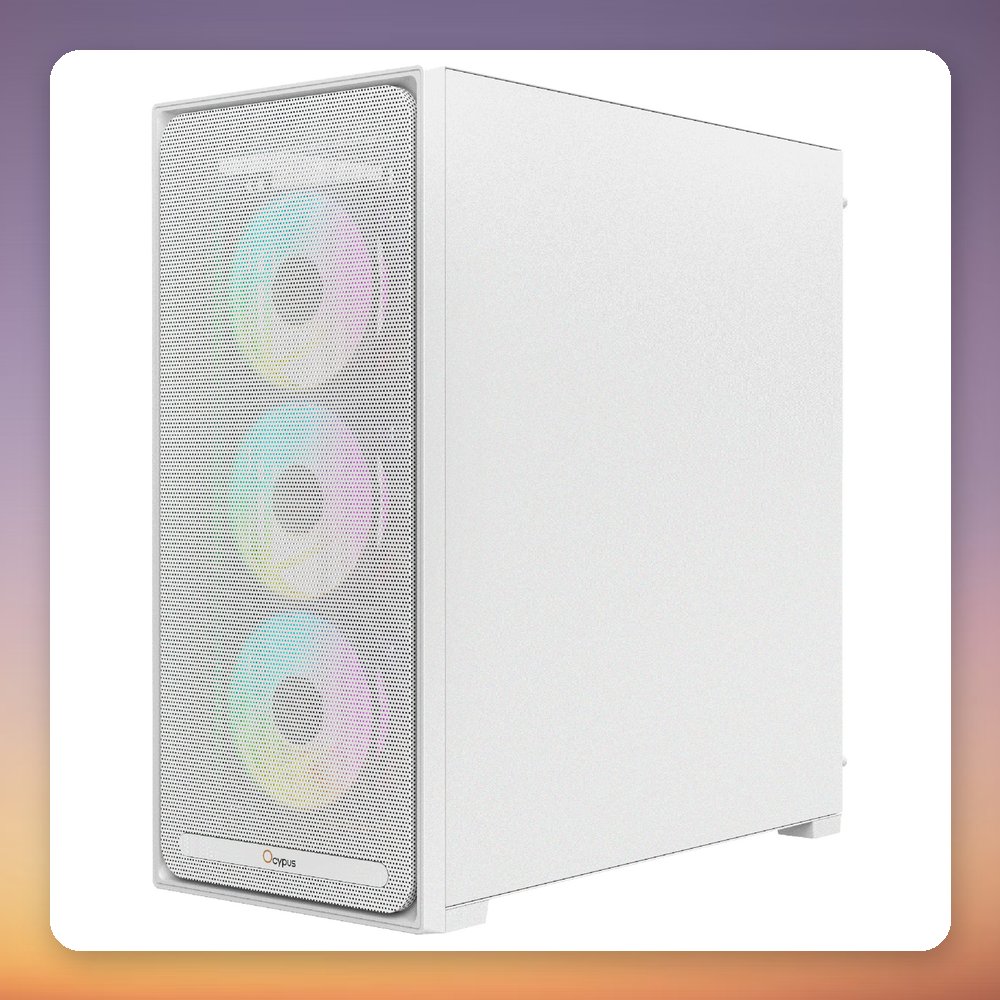 Ocypus Delta C70 ARGB Midi-Tower Case, White, Panoramic Glass, E-ATX – image 3