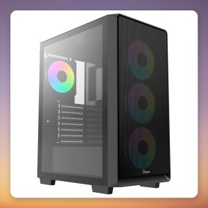 Ocypus Gamma C60 ARGB Mid-Tower ATX Case, Black, Tempered Glass