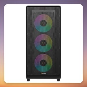 Ocypus Gamma C60 ARGB Mid-Tower ATX Case, Black, Tempered Glass