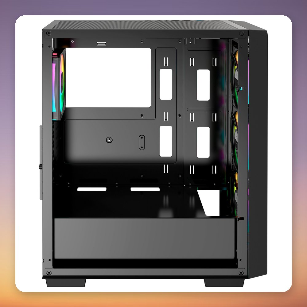 Ocypus Gamma C60 ARGB Mid-Tower ATX Case, Black, Tempered Glass – image 5