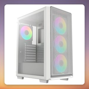 Ocypus Gamma C60 ARGB Mid-Tower PC Case, White, Tempered Glass