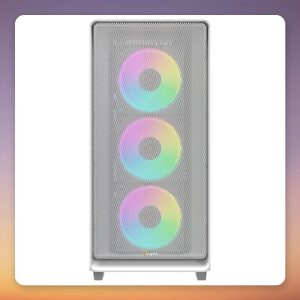 Ocypus Gamma C60 ARGB Mid-Tower PC Case, White, Tempered Glass