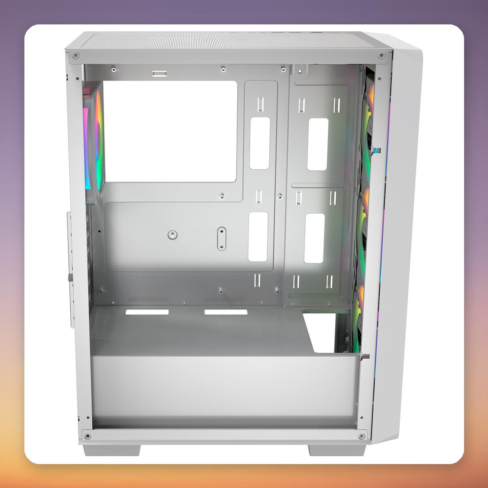 Ocypus Gamma C60 ARGB Mid-Tower PC Case, White, Tempered Glass – image 4