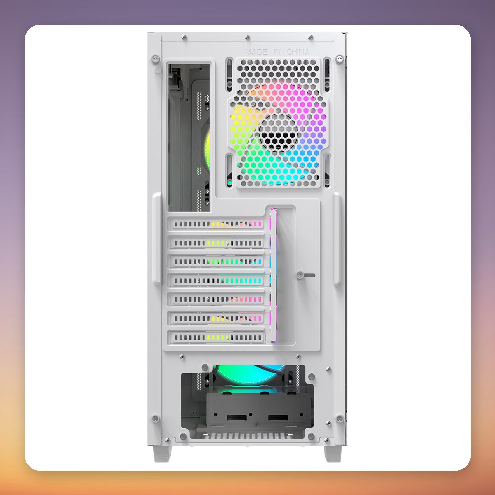 Ocypus Gamma C60 ARGB Mid-Tower PC Case, White, Tempered Glass – image 6