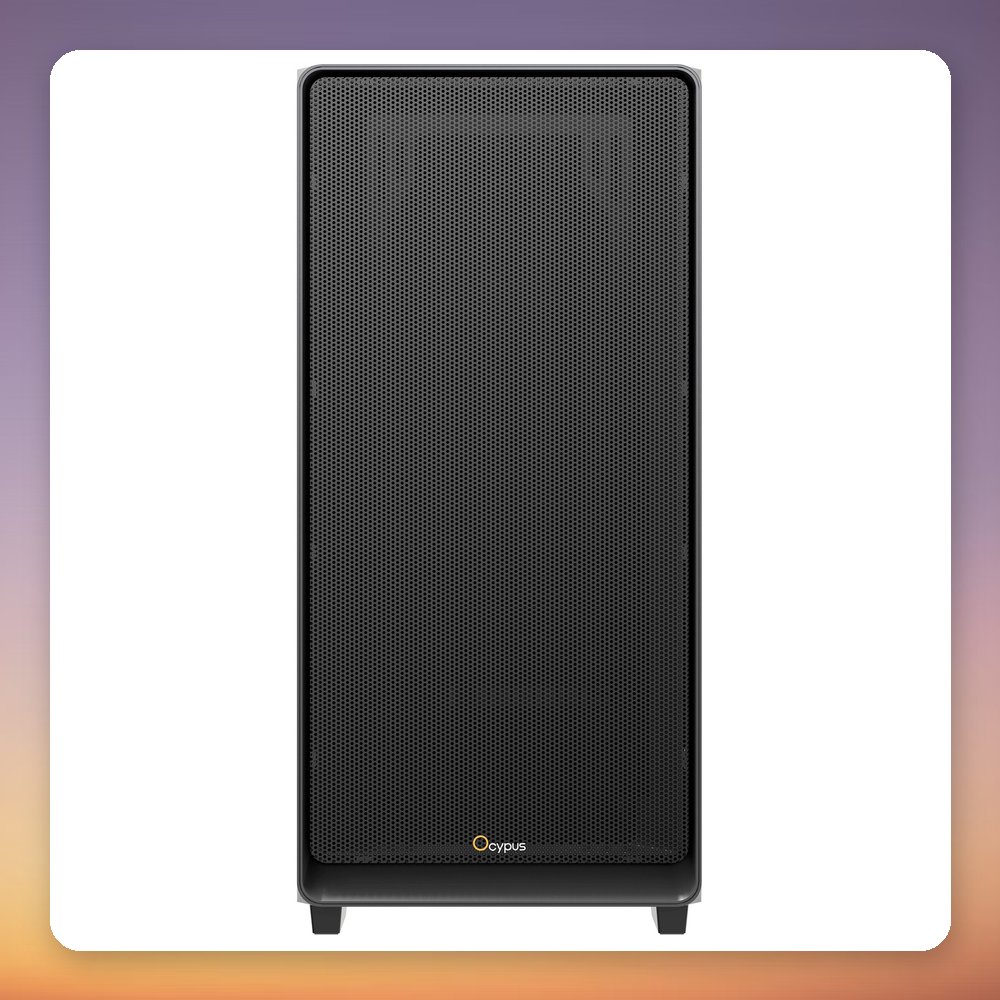 Ocypus Gamma C60 ATX Mid-Tower Case, Black, Tempered Glass, Mesh Front – image 2
