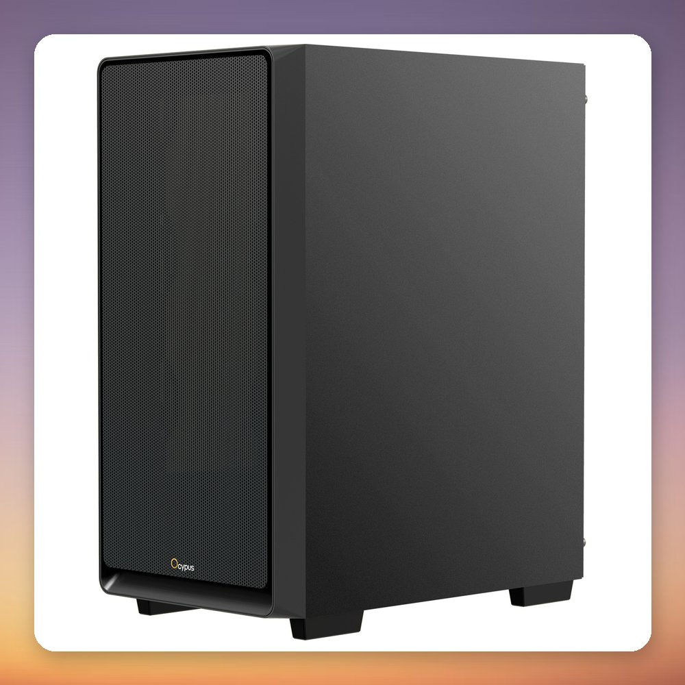 Ocypus Gamma C60 ATX Mid-Tower Case, Black, Tempered Glass, Mesh Front – image 3