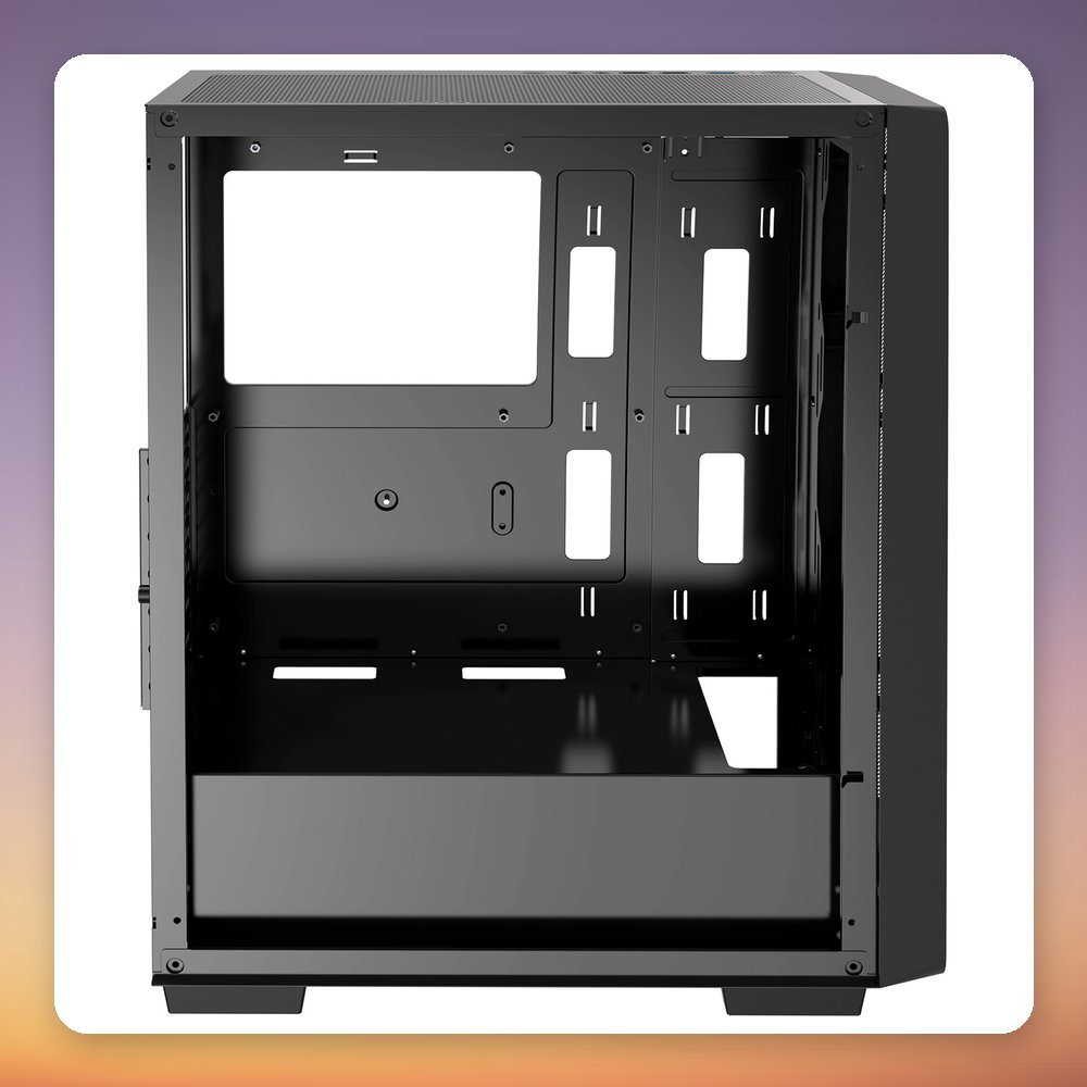 Ocypus Gamma C60 ATX Mid-Tower Case, Black, Tempered Glass, Mesh Front – image 5