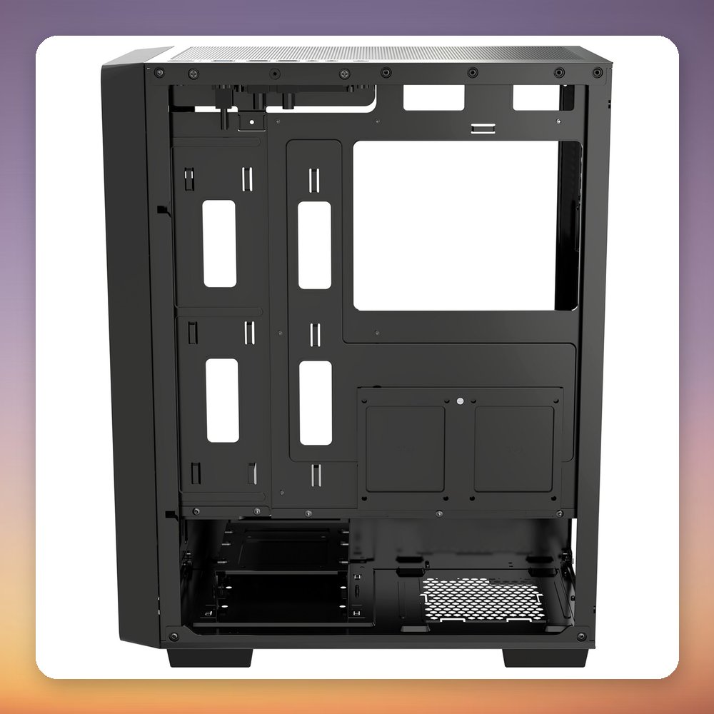 Ocypus Gamma C60 ATX Mid-Tower Case, Black, Tempered Glass, Mesh Front – image 6