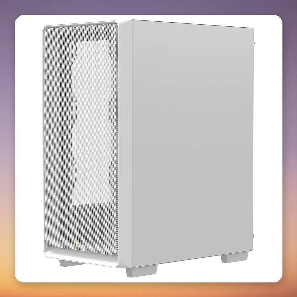 Ocypus Gamma C60 ATX Mid-Tower Case, White, Tempered Glass – image 3