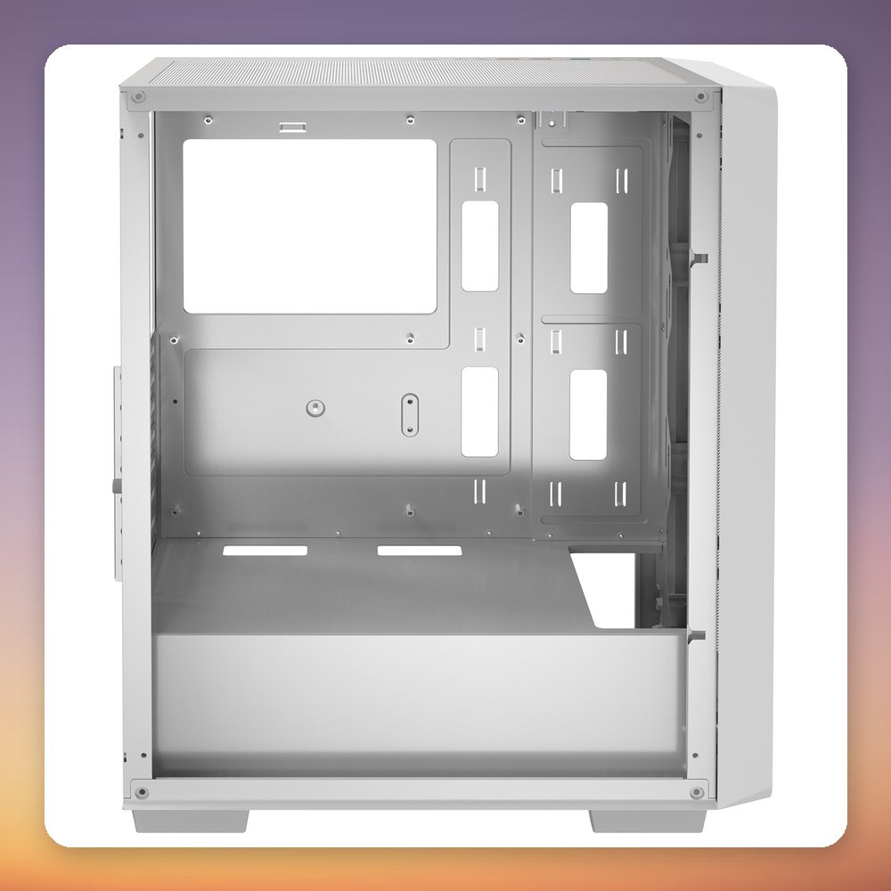Ocypus Gamma C60 ATX Mid-Tower Case, White, Tempered Glass – image 4