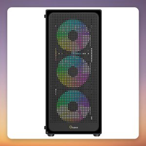 Ocypus Gamma C50 ARGB Micro-ATX Mini-Tower Case, Black, Tempered Glass