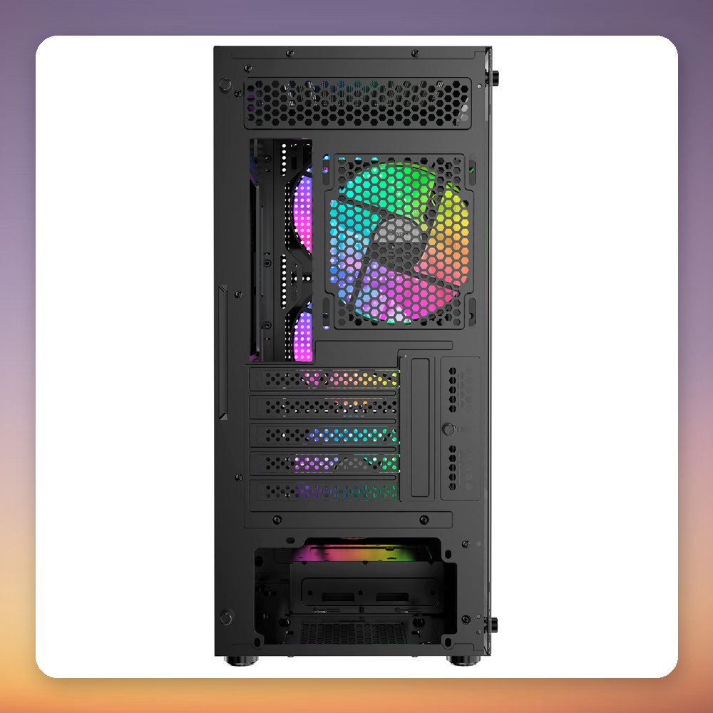 Ocypus Gamma C50 ARGB Micro-ATX Mini-Tower Case, Black, Tempered Glass – image 3