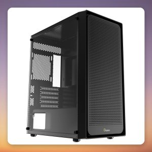 Ocypus Gamma C50 Mini-Tower Micro-ATX Case, Black, Tempered Glass
