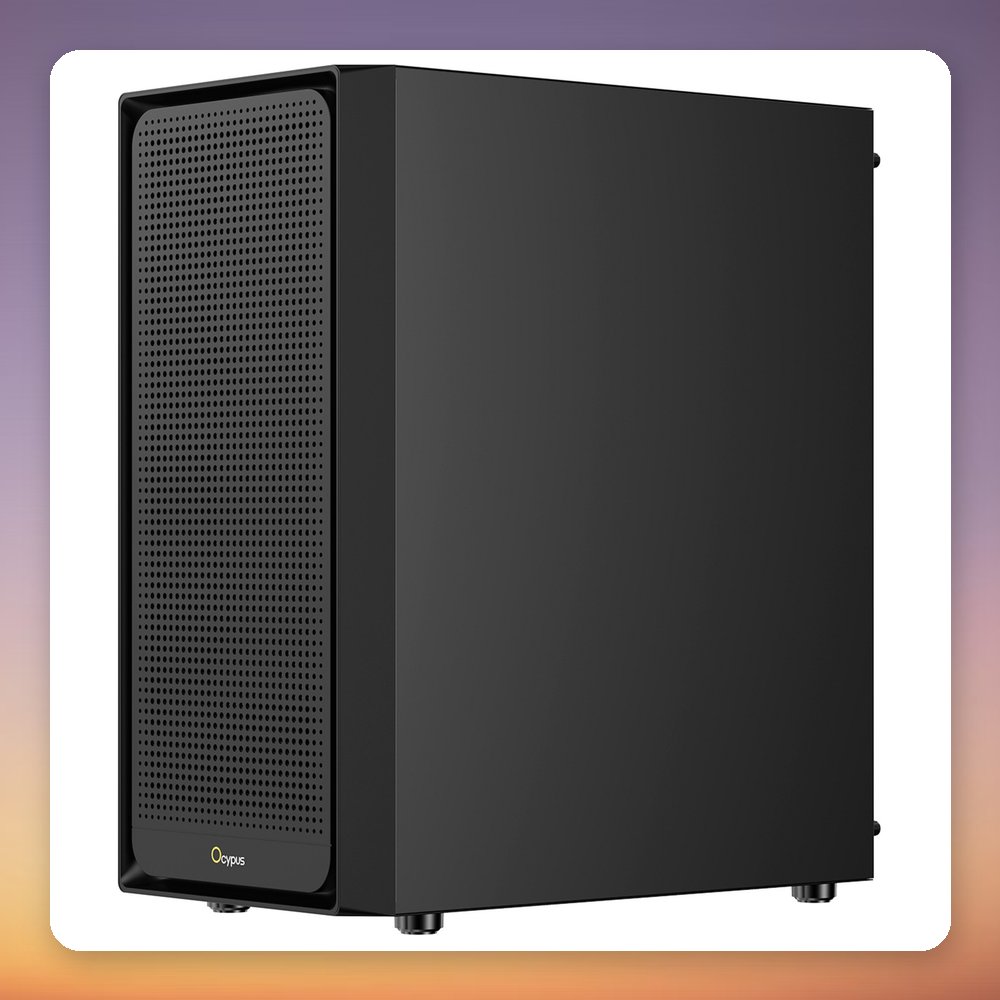 Ocypus Gamma C50 Mini-Tower Micro-ATX Case, Black, Tempered Glass – image 3