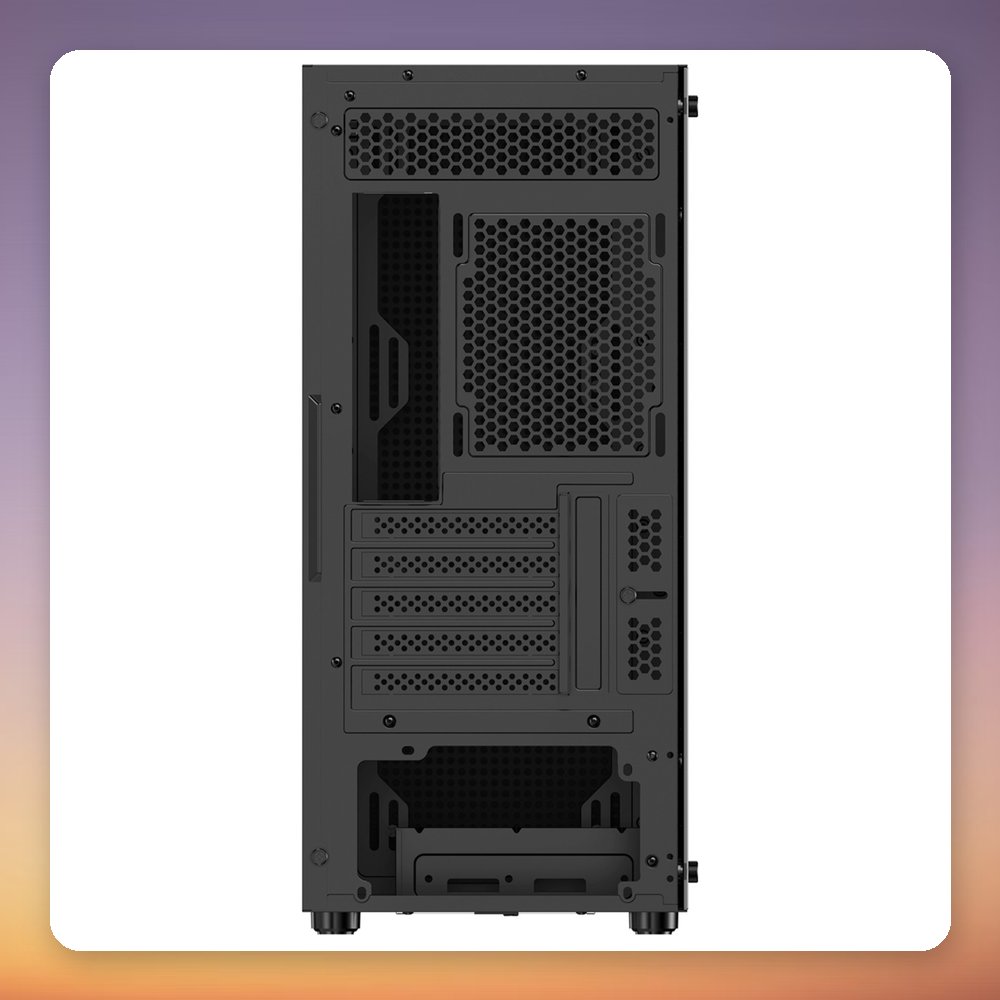Ocypus Gamma C50 Mini-Tower Micro-ATX Case, Black, Tempered Glass – image 4