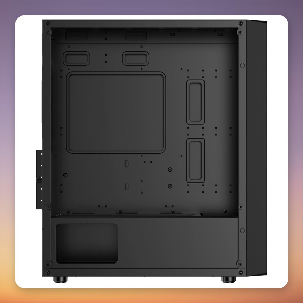 Ocypus Gamma C50 Mini-Tower Micro-ATX Case, Black, Tempered Glass – image 5