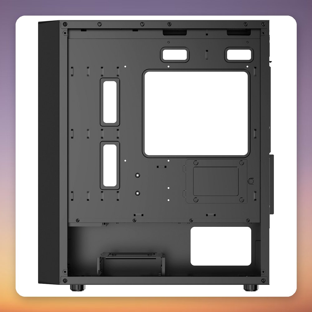 Ocypus Gamma C50 Mini-Tower Micro-ATX Case, Black, Tempered Glass – image 6