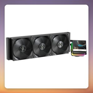 Ocypus Sigma L36 PRO 360 mm AIO Liquid CPU Cooler with 3.5″ IPS Display, Black
