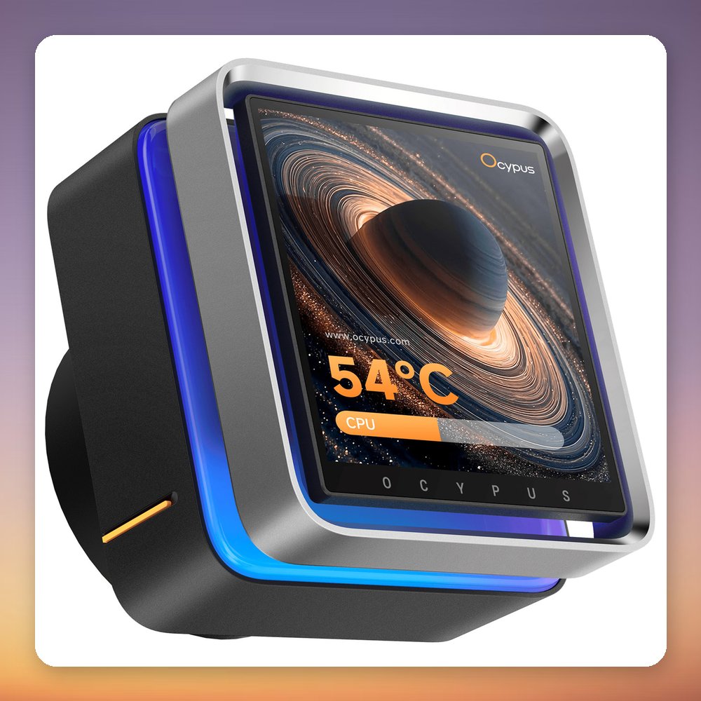 Ocypus Sigma L24 EX ARGB 240 mm AIO Liquid CPU Cooler with 3.95" IPS Display, Black – image 2