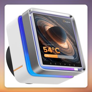 Ocypus Sigma L24 EX ARGB 240 mm AIO CPU Liquid Cooler with 3.95″ IPS Display, White