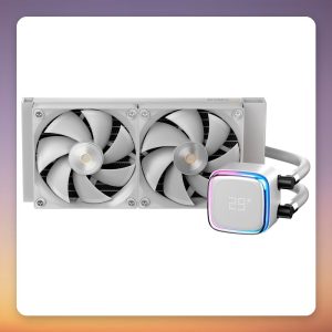 Ocypus Iota L24 240 mm AIO Liquid CPU Cooler, White, ARGB, Digital Display