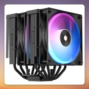 Ocypus Delta A62 ARGB 120 mm Dual Tower CPU Cooler, 260W TDP, Black