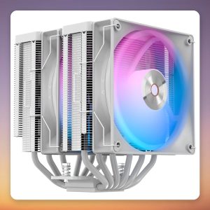Ocypus Delta A62 ARGB 120 mm Dual Tower CPU Air Cooler, White, 260W TDP