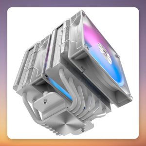Ocypus Delta A62 ARGB 120 mm Dual Tower CPU Air Cooler, White, 260W TDP