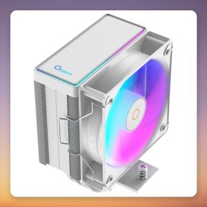 Ocypus Gamma A40 ARGB 100 mm Single Tower CPU Cooler, White, 4 Heatpipes