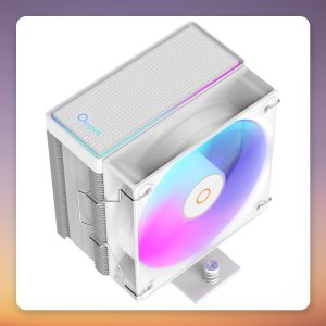 Ocypus Gamma A40 ARGB 100 mm Single Tower CPU Cooler, White, 4 Heatpipes