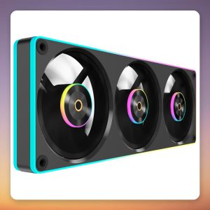 Ocypus Sigma F36 ARGB 3×120 mm PWM Fan, Black, 365 mm, FDB, 2200 RPM