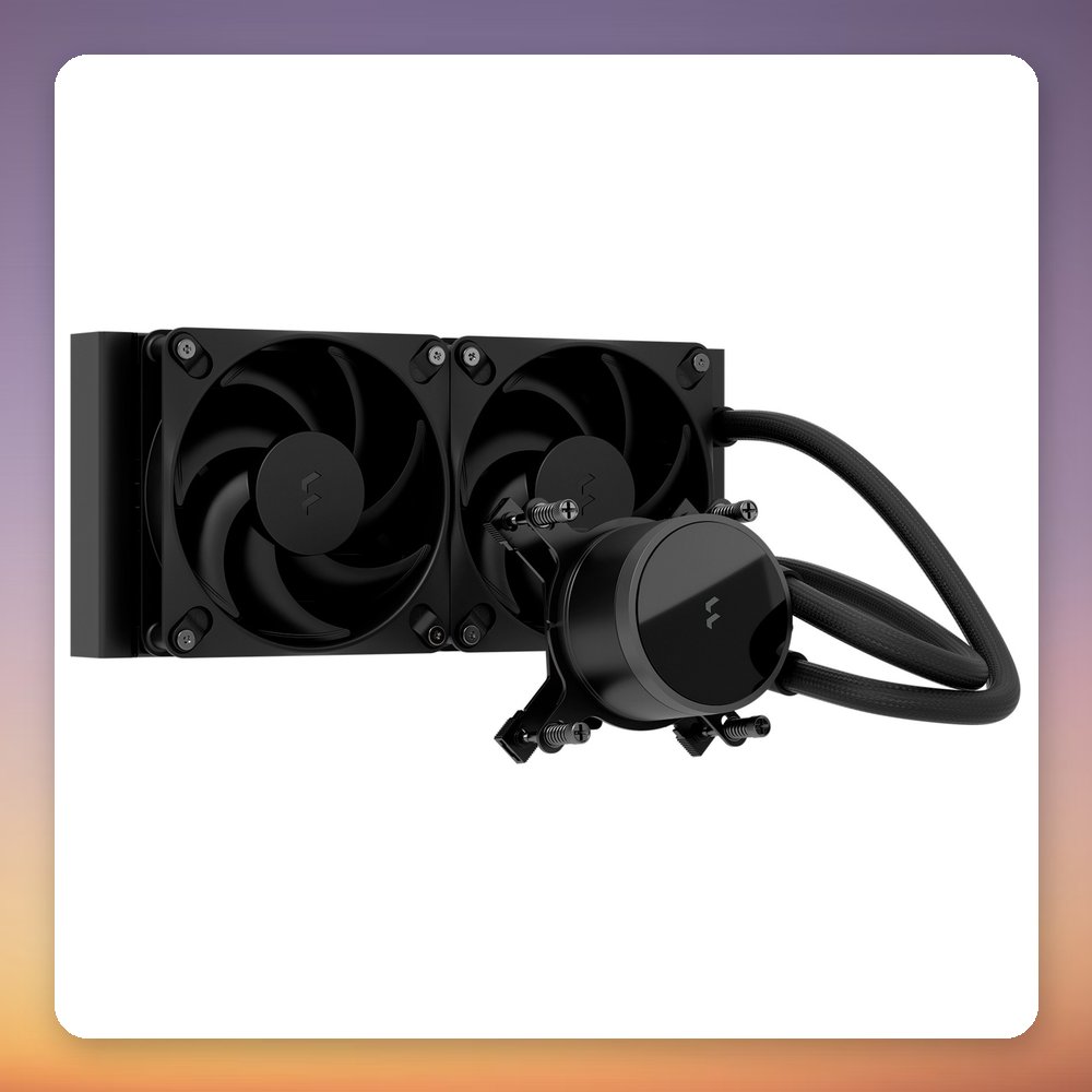 Fractal Design Radius 240 240 mm AIO CPU Liquid Cooler, Black, Intel LGA1700/1851 & AMD AM5