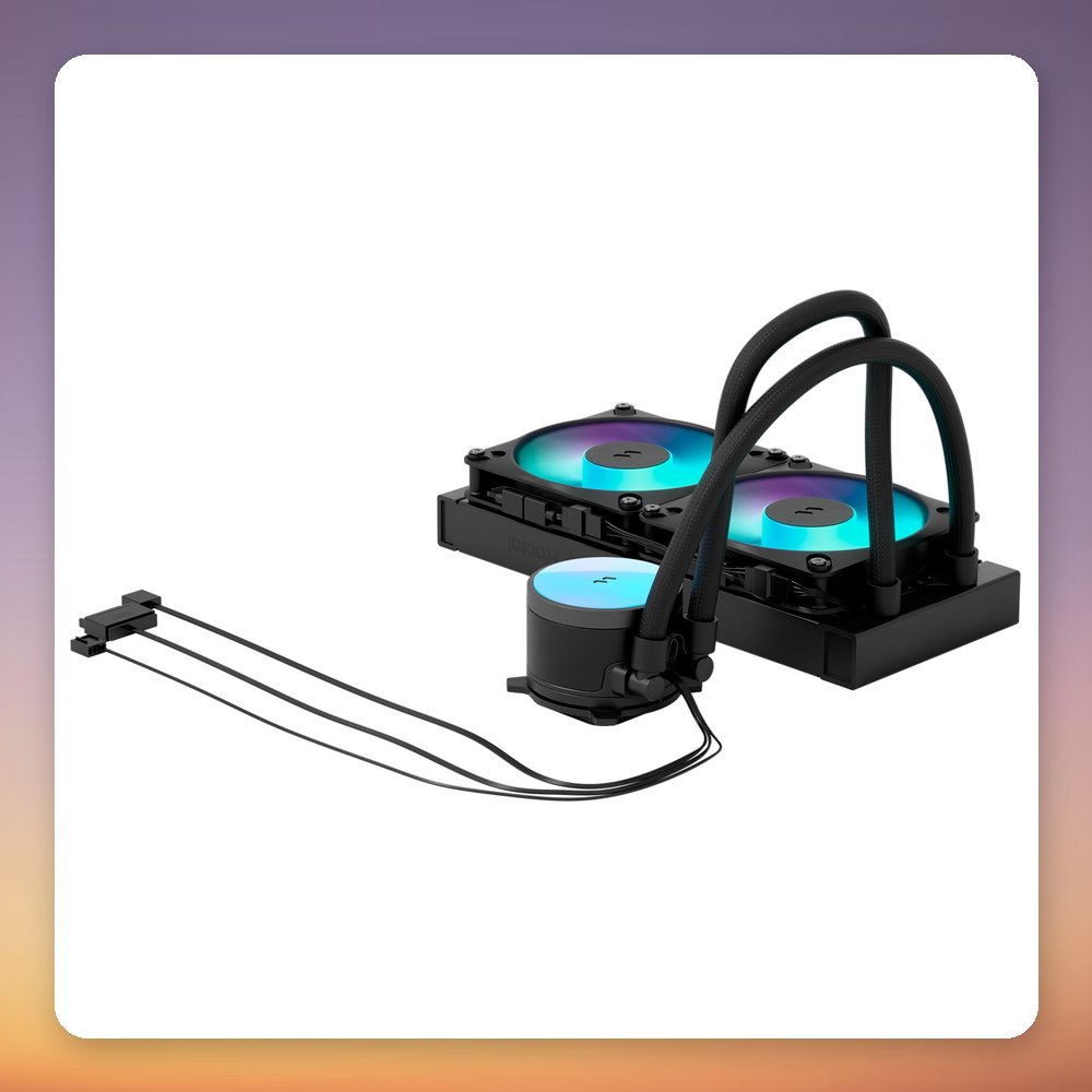 Fractal Design Radius 240 RGB 240 mm AIO CPU Liquid Cooler, Black