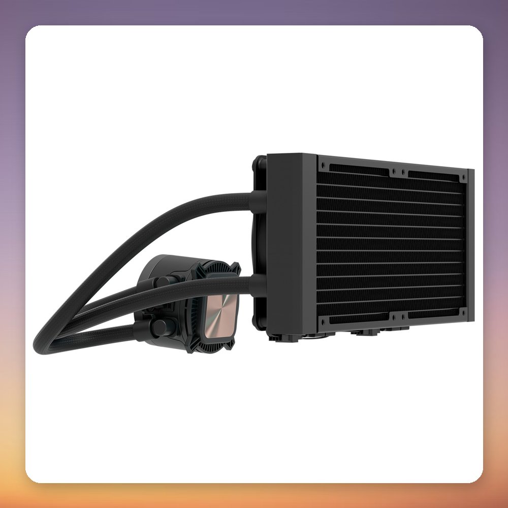 Fractal Design Radius 240 RGB 240 mm AIO CPU Liquid Cooler, Black – image 3