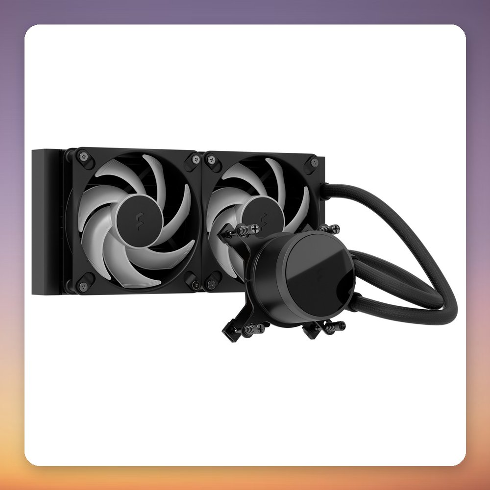 Fractal Design Radius 240 RGB 240 mm AIO CPU Liquid Cooler, Black – image 4