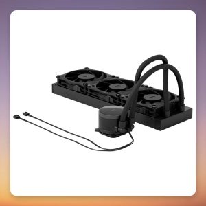 Fractal Design Radius 360 Black 360 mm AIO CPU Liquid Cooler, Intel & AMD