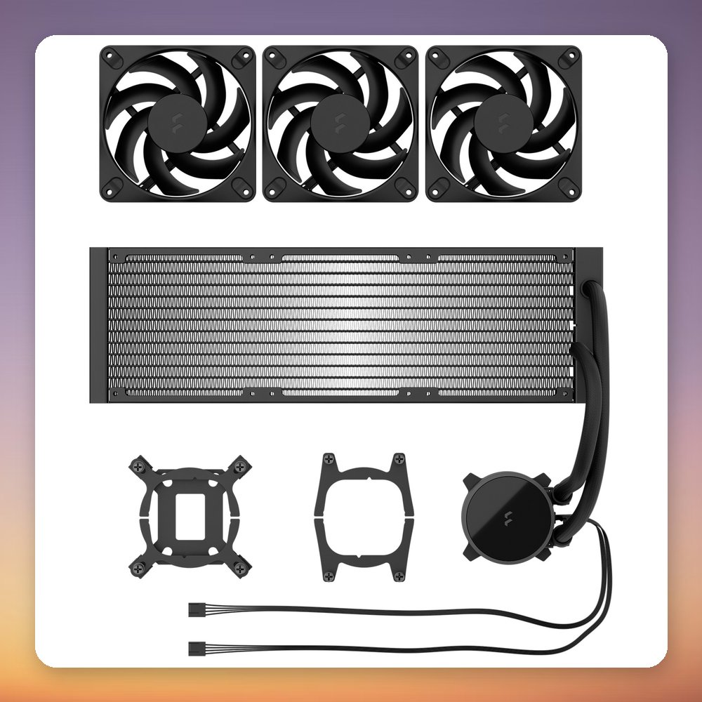 Fractal Design Radius 360 Black 360 mm AIO CPU Liquid Cooler, Intel & AMD – image 4