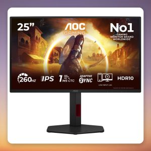 AOC AGON 25G4ZR 24.5" Full HD Fast IPS 240Hz Gaming Monitor, Black