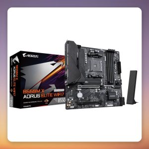 GigaByte B550M X AORUS ELITE WIFI7 AM4 Micro-ATX Motherboard, DDR4, Wi-Fi 7