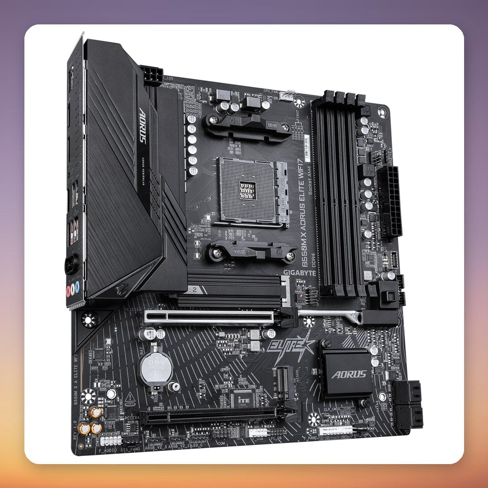 GigaByte B550M X AORUS ELITE WIFI7 AM4 Micro-ATX Motherboard, DDR4, Wi-Fi 7 – image 2