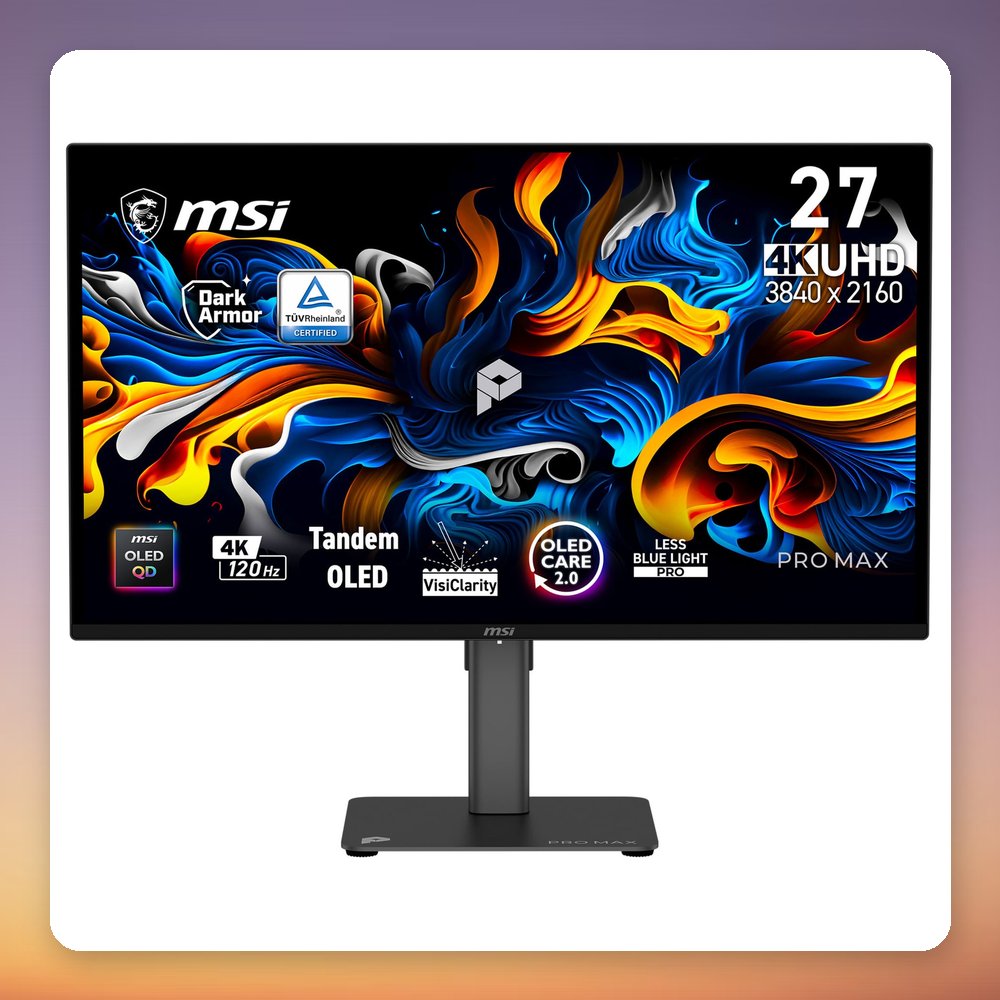 MSI PRO MAX 271UPX12G 26.5" 4K QD-OLED Monitor, 120 Hz, USB-C 98W – image 2
