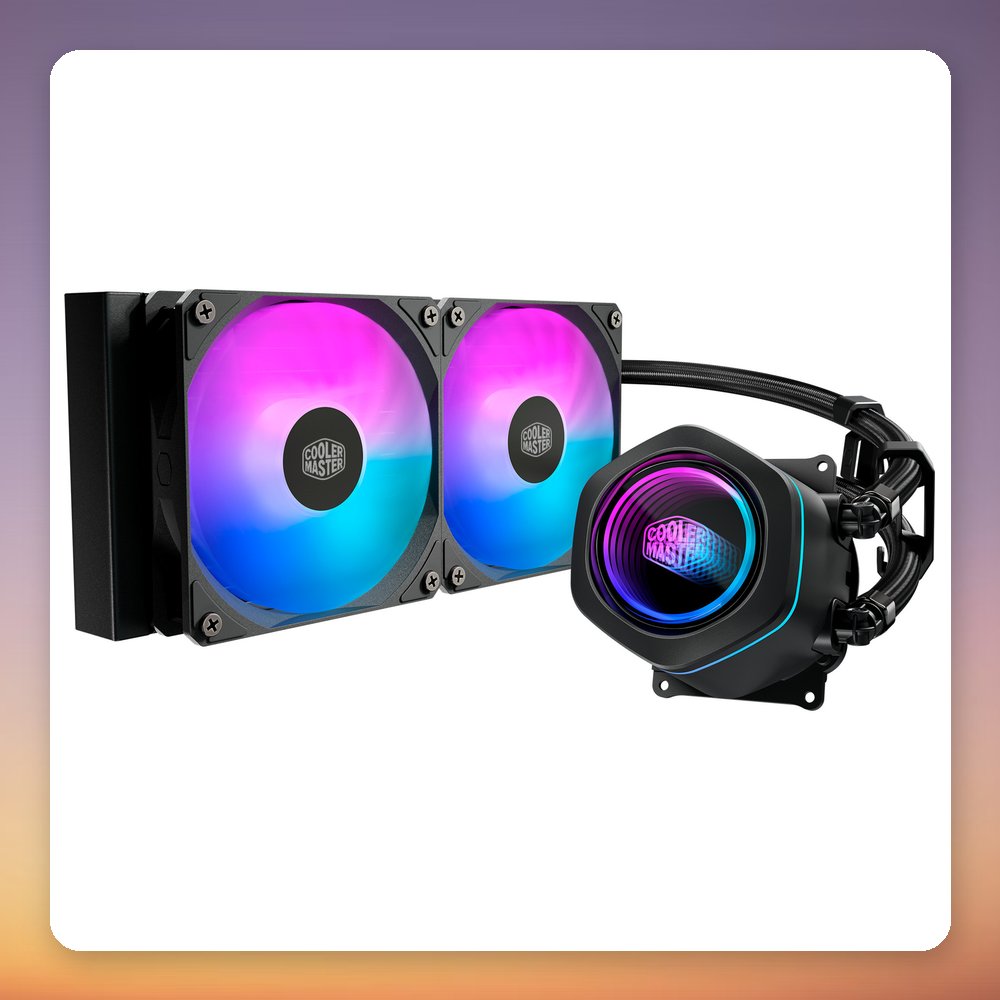 Cooler Master MasterLiquid Core Nex 240 ARGB 240 mm AIO CPU Liquid Cooler, Black